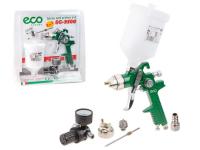 Краскораспылитель ECO SG-9500 с манометром (HVLP, сопло ф 1.4, 1.7 мм, верх. бак 600 мл, блистер) (SG-9500HSTMU)
