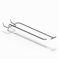 Крючок одинарный с ценникодержателем 300 мм для перфорации