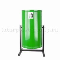 Урна уличная металлическая 21 л круглая зеленая