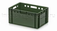 Ящик для мяса и колбасных изделий Е-3 зеленый морозостойкий