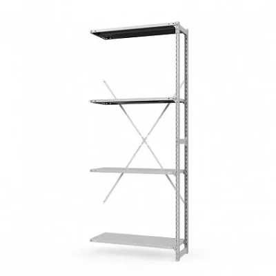 Секция приставная стеллажа металлического ТСУ Универсал, 2000x760x800 мм. Полки: метал. усил. 4 шт.